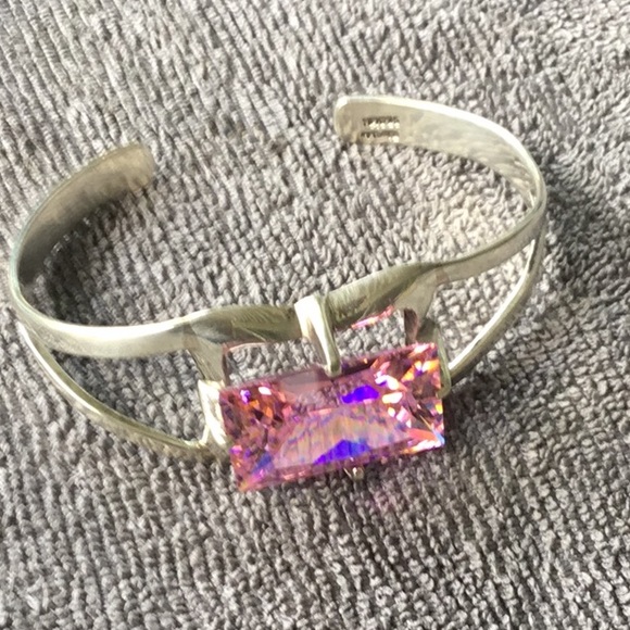 SOLD 💚💕💕💕SOLD💕💕💕💕Gorgeous 925 Design Pink Kunzite Mexican Bracelet - Picture 7 of 15